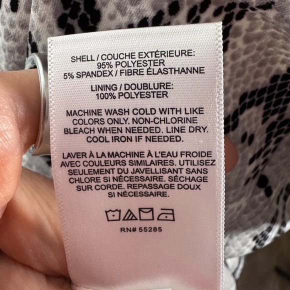 New Snake Print Mini Dress Express Black and Gray - Picture 10 of 11